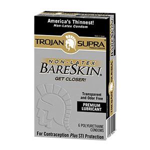 Trojan Supra BareSkin Lubricated Condom 6 Count - Box of 6 - Discount Medical Supplies Trojan Supra BareSkin Lubricated Condom 6 Count - Box of 6 - Discount Medical Supplies