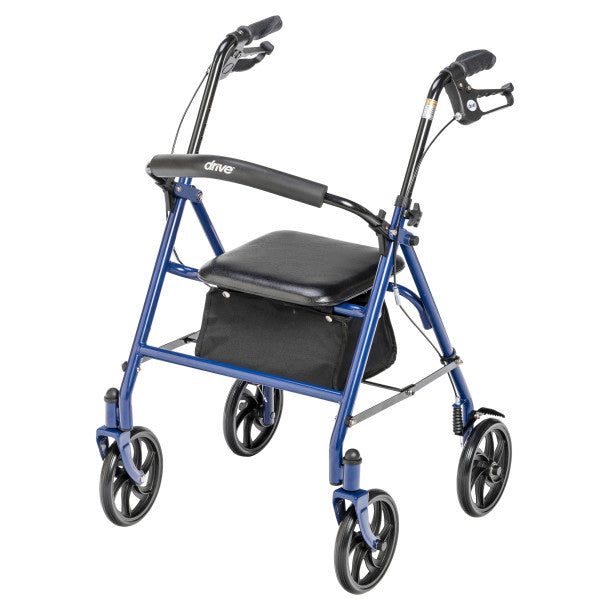 Four Wheel Walker Rollator with Fold Up Removable Back Support