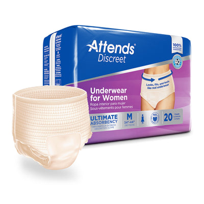 Female Adult Absorbent Underwear Attends Discreet Pull On with Tear Away Seams Disposable Heavy Absorbency