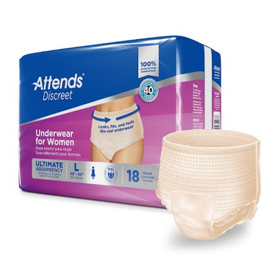 Female Adult Absorbent Underwear Attends Discreet Pull On with Tear Away Seams Disposable Heavy Absorbency