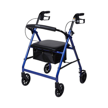4 Wheel Rollator Adjustable Height / Folding Aluminum Frame