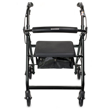 4 Wheel Rollator Adjustable Height / Folding Aluminum Frame