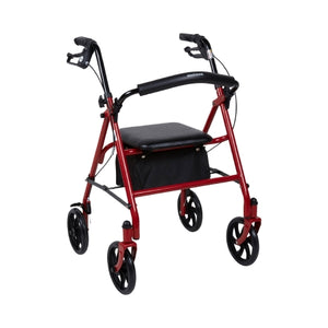 Four Wheel Walker Rollator with Fold Up Removable Back Support