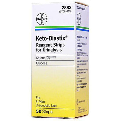 Keto-Diastix Reagent Test Strip, Glucose and Ketone