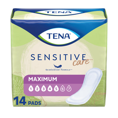 Bladder Control Pad TENA® Sensitive Care Maximum  Heavy Absorbency Dry-Fast Core One Size Fits Most