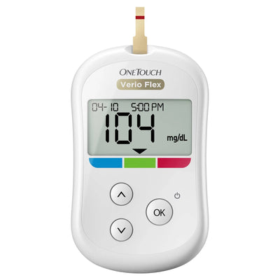 Blood Glucose Meter OneTouch Verio Flex® 5 Second Results Stores up to 500 Results No Coding Required