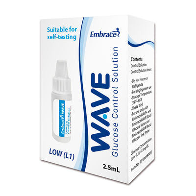 Blood Glucose Control Solution Embrace WAVE 2.5 mL Level 1