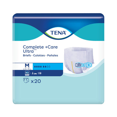 Unisex Adult Incontinence Brief TENA Complete + Care Ultra™ Medium Disposable Moderate Absorbency