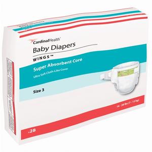 Baby Diapers, Wings™, Size 3, Medium, 16 - 24 lbs