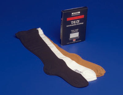 Anti-embolism Stocking T.E.D.™ Knee High Medium / Long Beige Closed Toe