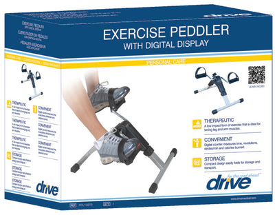 Folding Exercise Peddler with Electronic Display