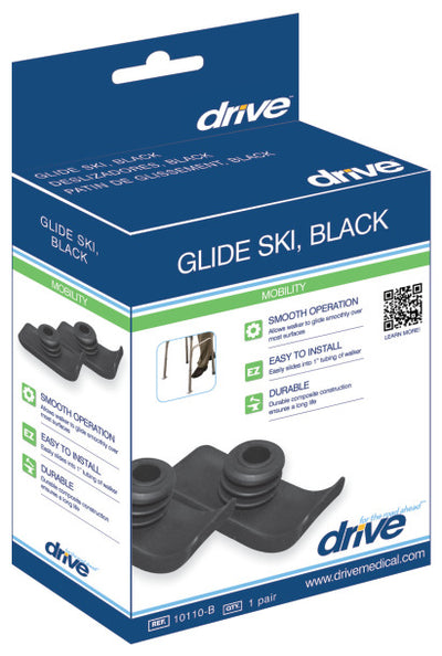 Drive Medical Walker Ski Glides - Pair White