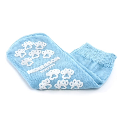 Slipper Socks Terries Unisex Child Single Tread Single Patient Use Light Blue