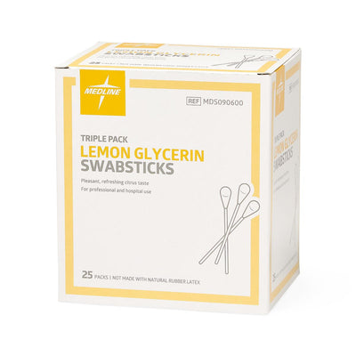 Medline Lemon Glycerin Swabsticks
