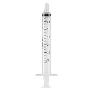 Monoject Oral Medication Syringe with Separate Ribbed Tip Caps