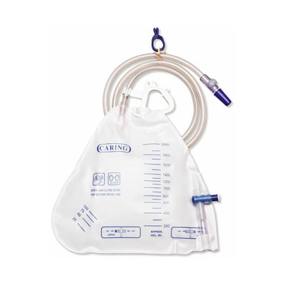 Urinary Drain Bag Medline Anti-Reflux Valve Sterile 2,000 mL Vinyl