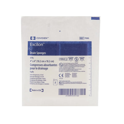 Excilon™ Sterile Drain Sponge, Sterile, 2s, 4" x 4"