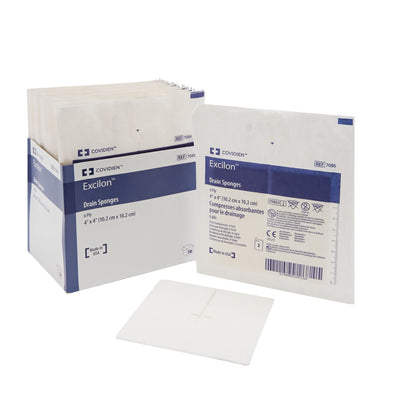 Excilon™ Sterile Drain Sponge, Sterile, 2s, 4" x 4"