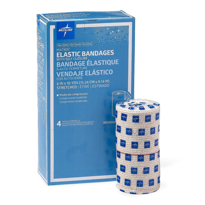 Elastic Bandage Matrix  Double Hook and Loop Closure Natural NonSterile Medium Compression
