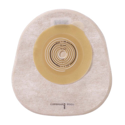 Colostomy Pouch Assura® ColoKids™ Standard Wear One-Piece System 5-3/4 Inch Length Flat, Trim to Fit Transparent 1/2 to 1-1/2 Inch Stoma Closed End