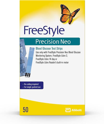 lood Glucose Test Strips FreeStyle Percision Neo 50 Strips per Pack