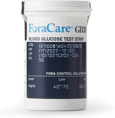 GD20 Blood Glucose Test Strips (50/BX)