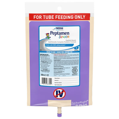 Pediatric Tube Feeding Formula Peptamen Junior® Unflavored 1000 mL Bag Liquid Whey Protein Impaired GI Function