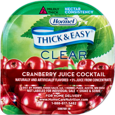 Thickened Beverage Thick & Easy Cranberry Juice Cocktail Flavor Liquid