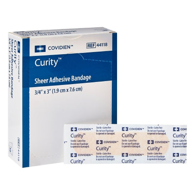 Adhesive Strip Curity Plastic Sheer Sterile- Box
