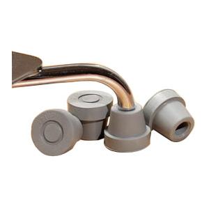 Guardian Quad Cane Tip with Reinforcing Metal Insert 1/2" Diameter, Gray, Heavy-duty Rubber