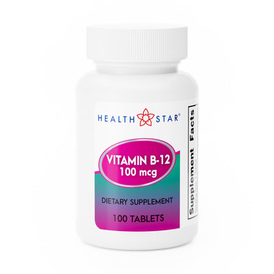 Vitamin Supplement  Vitamin B12 100 mcg Strength Tablet 100 per Bottle
