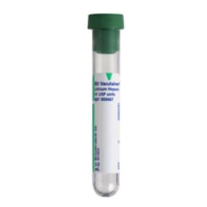 BD Vacutainer® Venous Blood Collection Tube Plasma Tube Lithium Heparin Additive 13 X 75 mm 3 mL Green Conventional Closure Plastic Tube