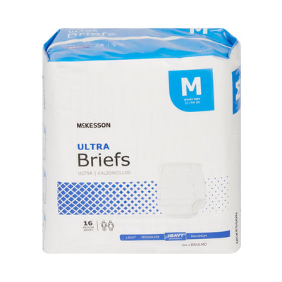 Unisex Adult Incontinence Brief McKesson Ultra Disposable Heavy Absorbency