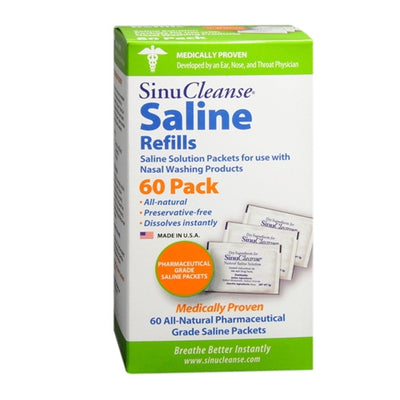 SinuCleanse Saline Refill, All-Natural by Ascent Consumer Products - Box of 60