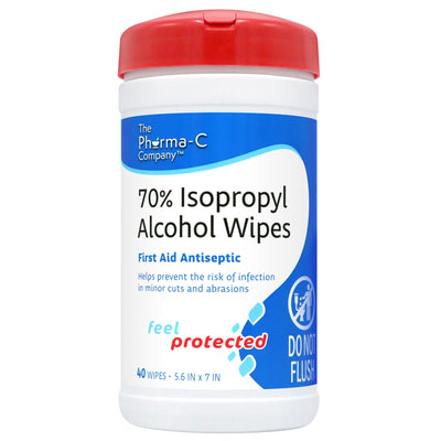 Kleen Test Pharma-C-Wipes 70% Isopropyl Alcohol First Aid Wipe