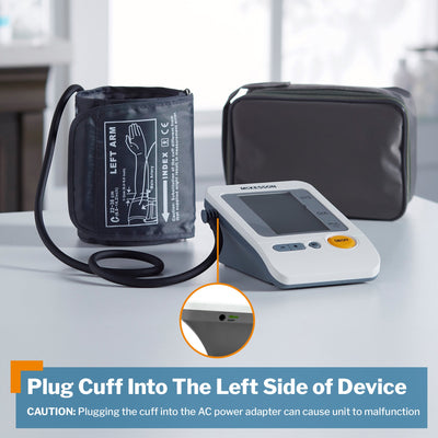 Home Automatic Digital Blood Pressure Monitor McKesson Brand Adult Cuff Nylon Cuff 22 - 36 cm Desk Model