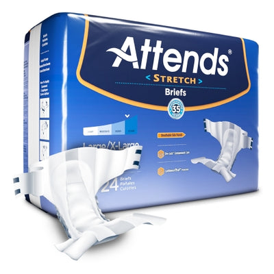 Unisex Adult Incontinence Brief Attends Stretch Disposable Heavy Absorbency