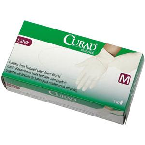 Curad Nonsterile Powder-free Textured Latex Exam Glove, Secure Grip, Comfort and Strength