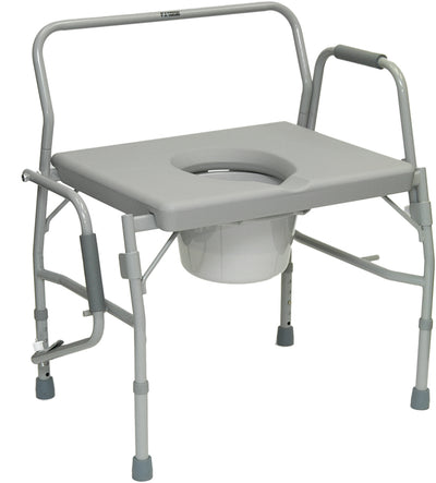 Bariatric Drop-Arm Heavy Duty Commode 24 inch