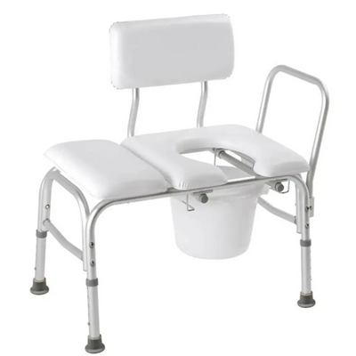 VINYL PADDED TRNSFR BENCH COMMODE