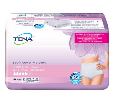 Female Adult Absorbent Underwear TENA Women Super Plus Pull On with Tear Away Seams Disposable Heavy Absorbency