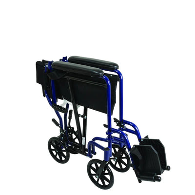 Steel Transport Wheelchair, 19-inch