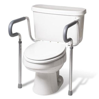 Medline Industries Guardian Toilet Safety Frame 250 lb, Handles are Adjustable, Rotate Back