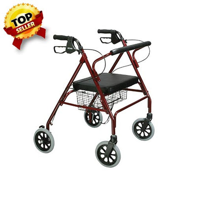 Drive Medical Go-Lite Bariatric Steel Rollator 29" L x 30" W x 39" H