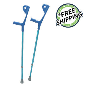 Drive Medical Euro Style Light Weight Forearm Walking Crutch - Pair