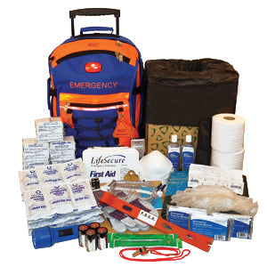 SecurEvac Hi-Vis 30-PERSON Easy-Roll Evacuation & Shelter-In-Place Survival Kit by LifeSecure