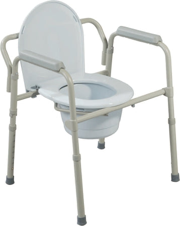 Drive Medical Commode Steel Seat Lid Back, 16.5 to 22.5 Inch
