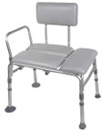 Padded Transfer Bench Knocked Down, Tool-free Assembly Back, Legs and Arms by Drive Medical