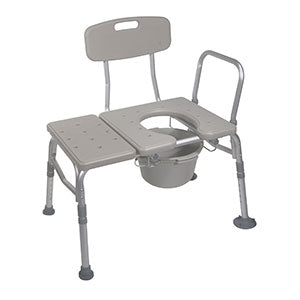Drive Medical Combination Plastic Transfer Bench with Commode Opening