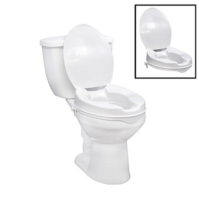 Drive Medical Raised Toilet Seat with Lock and Lid
